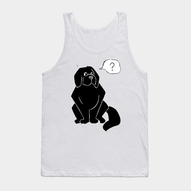 Newfie is puzzled Tank Top by The Booby